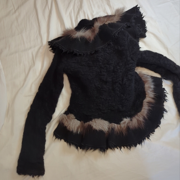 Roberta Scarpa Fox Fur Coat Size US 12/ Italy 46 Super Rare - Picture 10 of 15